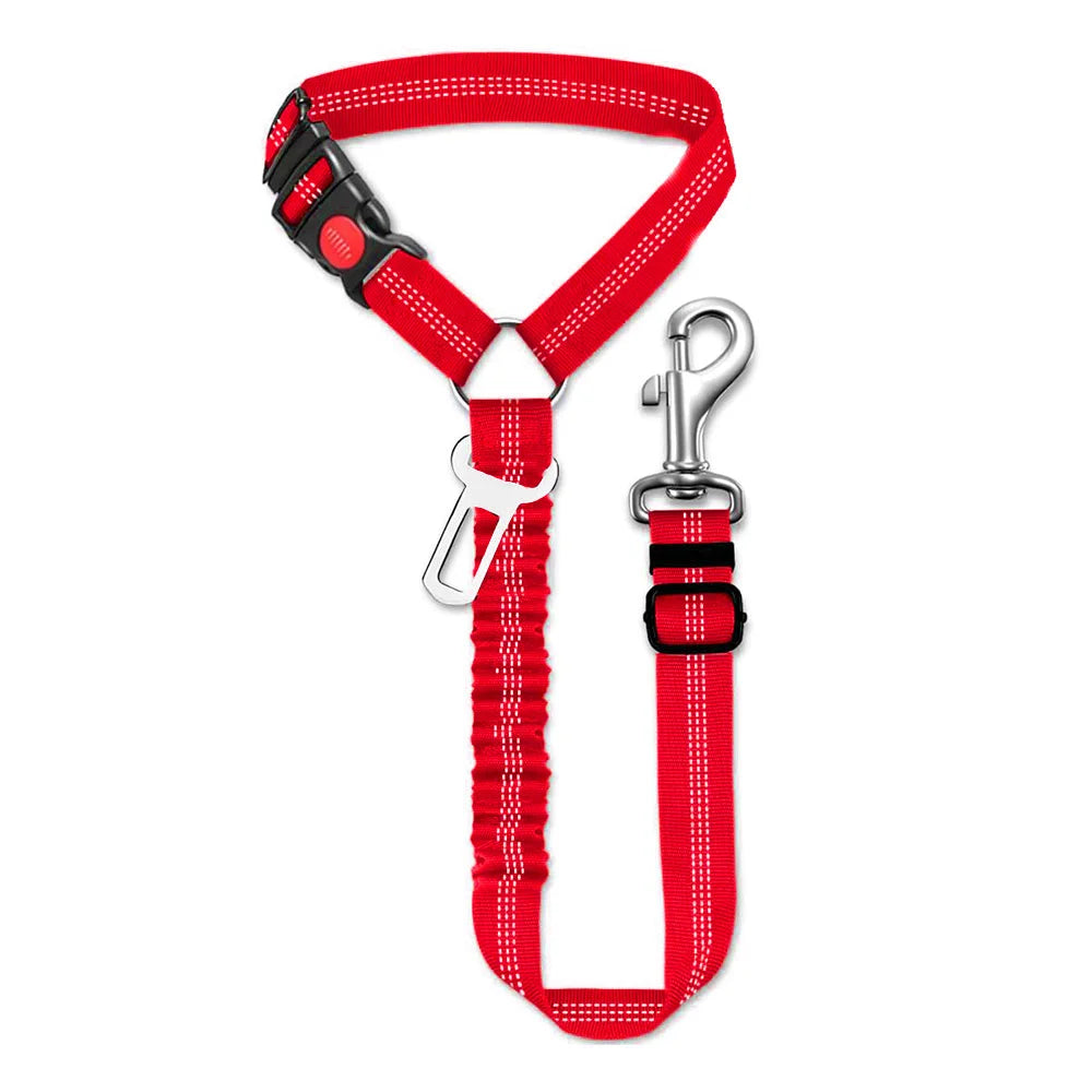 Adjustable Reflective Nylon Pet Car Safety Seat Belt And Leash