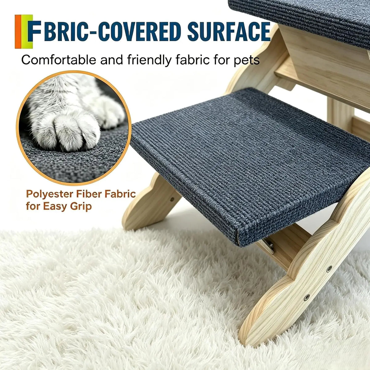 Garvee Wooden Pet Ramp Featuring Secure Non Slip Treads