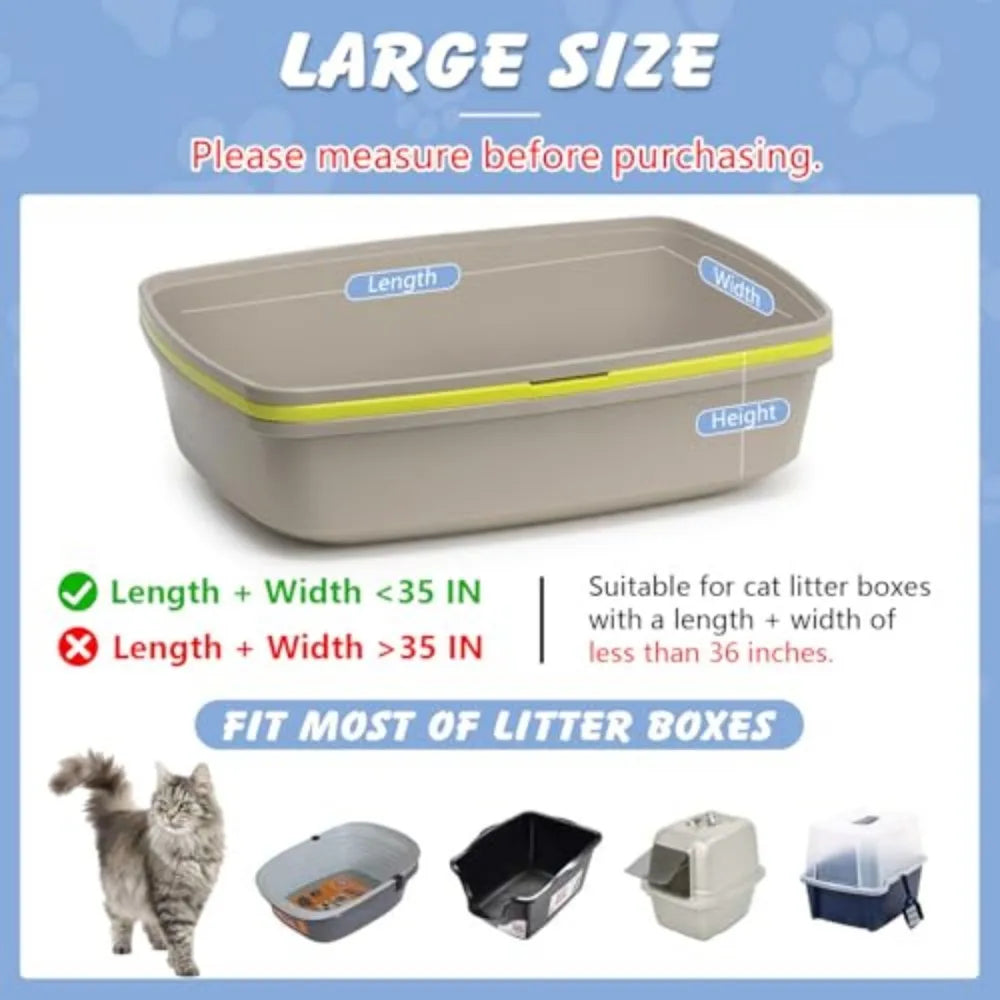 Premium Cat Litter Box Liners With Odor Barrier And Drawstring