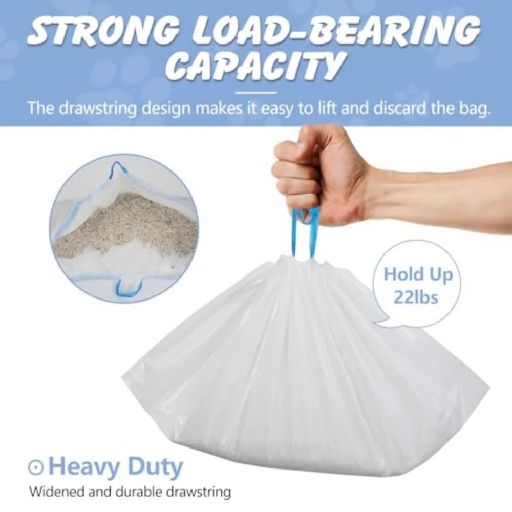 Premium Cat Litter Box Liners With Odor Barrier And Drawstring
