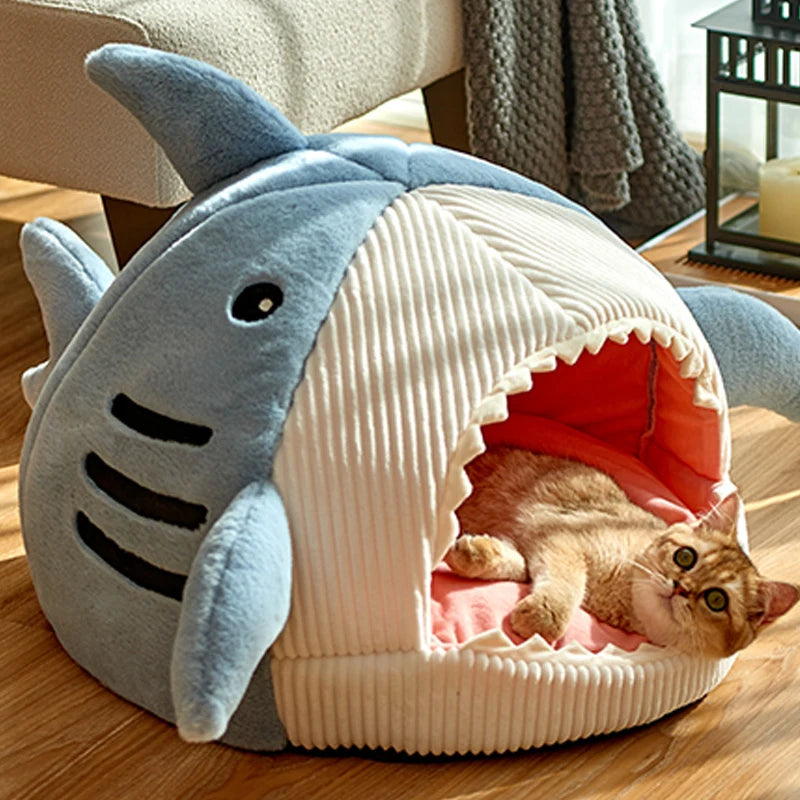 Heated Enclosed Cat Bed With Soft Cotton Non Slip Base