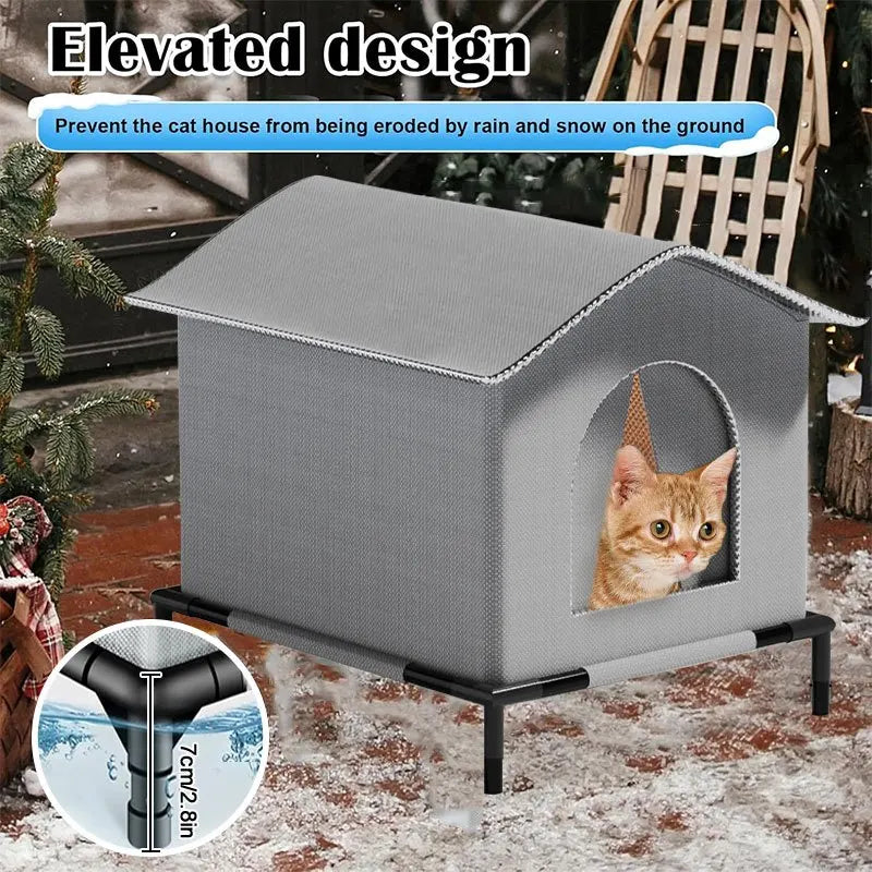 CWV Waterproof Outdoor Cat House Foldable Pet Cave Nest