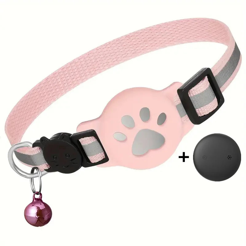 Reflective AirTag Cat Collar With Quick Release Buckle For Cats