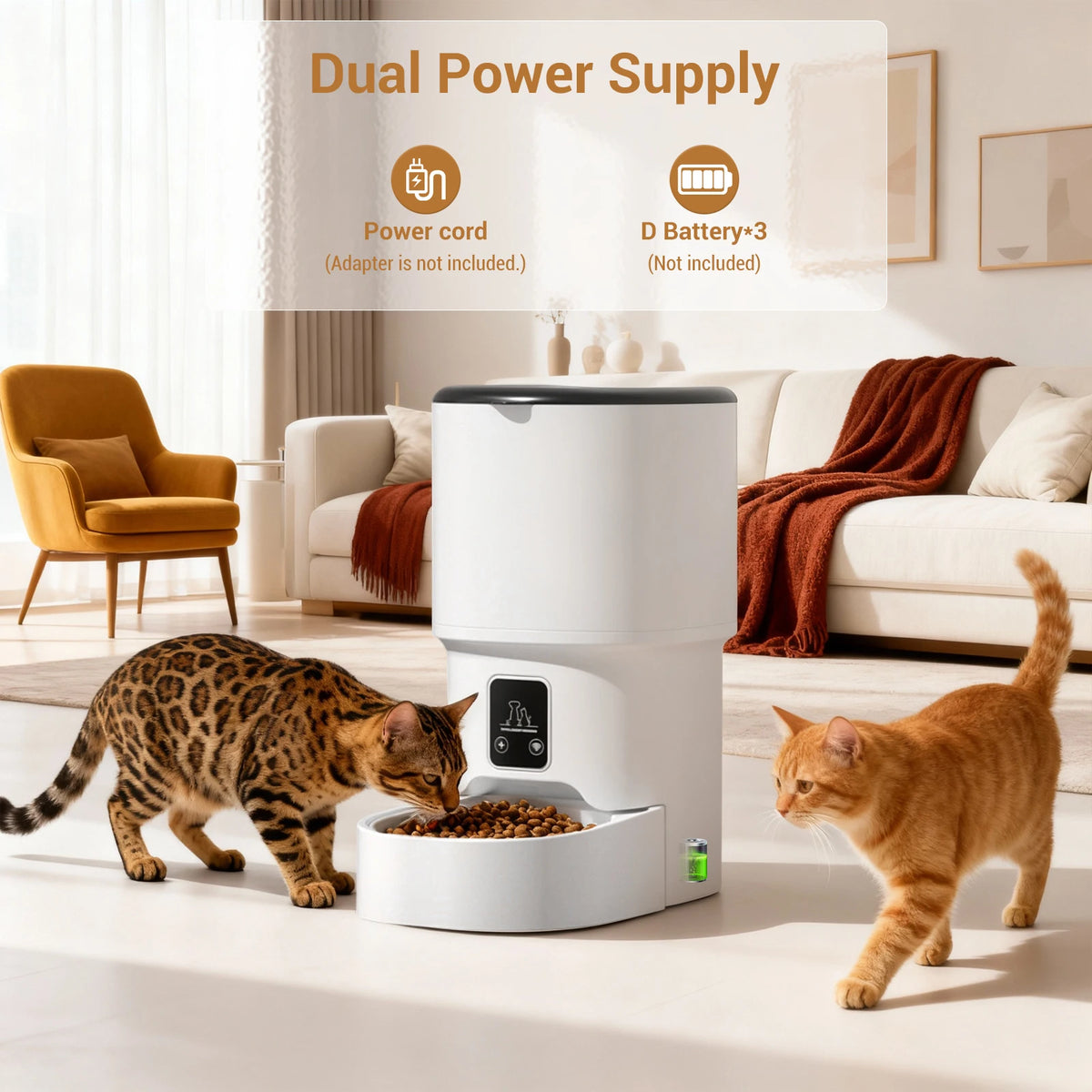 HiMiss Programmable Automatic Pet Feeder With Timer Portion Control