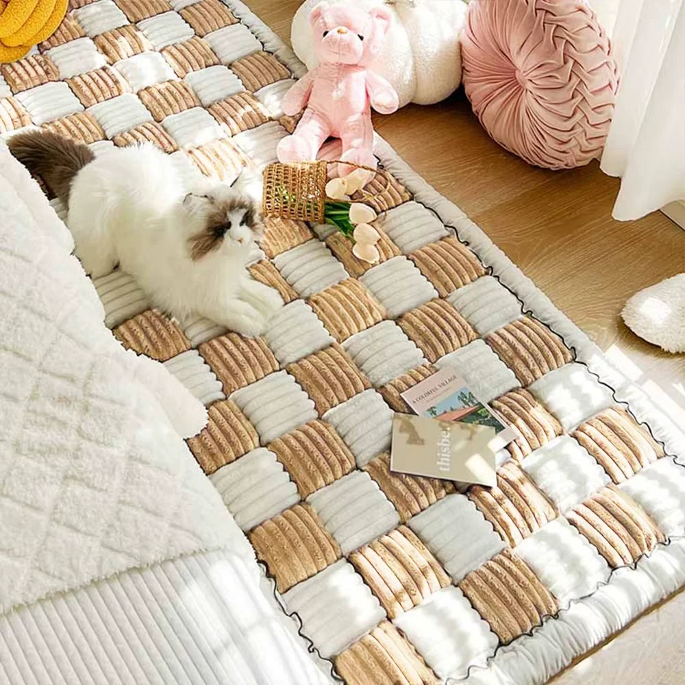 CWV Warm Anti Slip Coral Fleece Dog Bed Cushion Cover