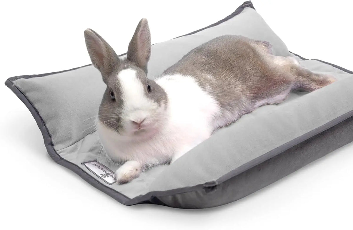 Plush Snuggle Bunny Bolster Bed for Rabbits Ferrets Guinea Pigs