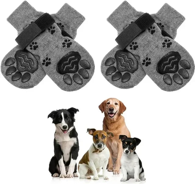 Adjustable Anti Slip Cotton Dog Socks For Paw Protection