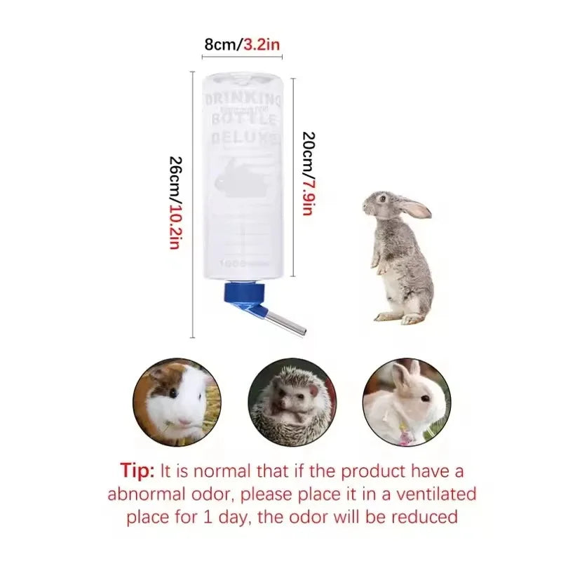 Large Capacity Hanging Water Dispenser For Small Pets And Rabbits