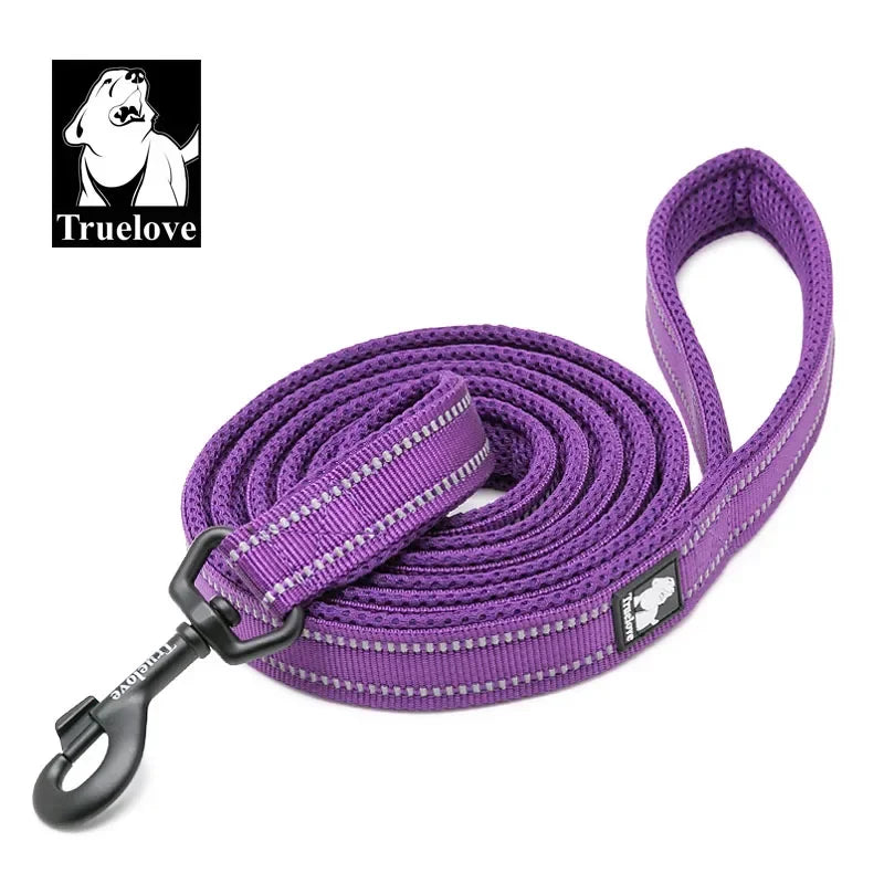 Truelove Reflective Padded Nylon Pet Dog Leash With Quick Release