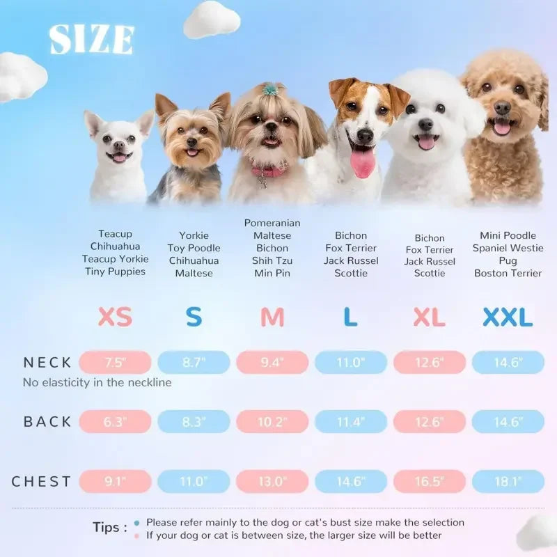 Breathable Summer Pet Ruffled Sleeve Shirt for Small Dogs Cats