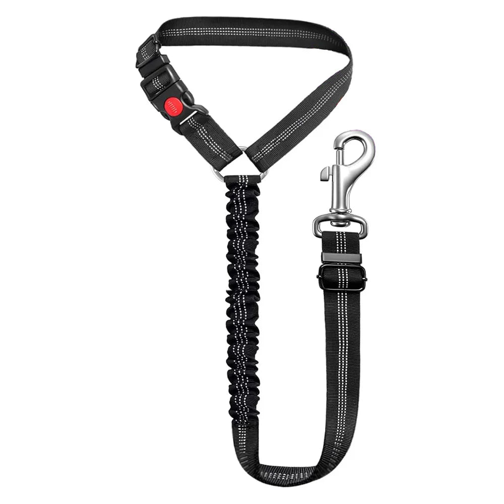 Adjustable Reflective Nylon Pet Car Safety Seat Belt And Leash