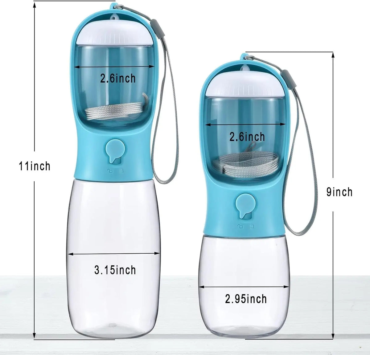 Portable Dog Water Bottle With Food Container For Travel