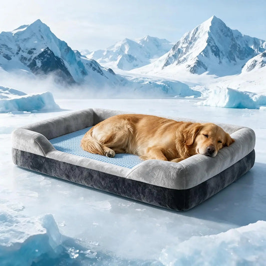 Orthopedic Cooling Gel Memory Foam Dog Bed With Washable Cover