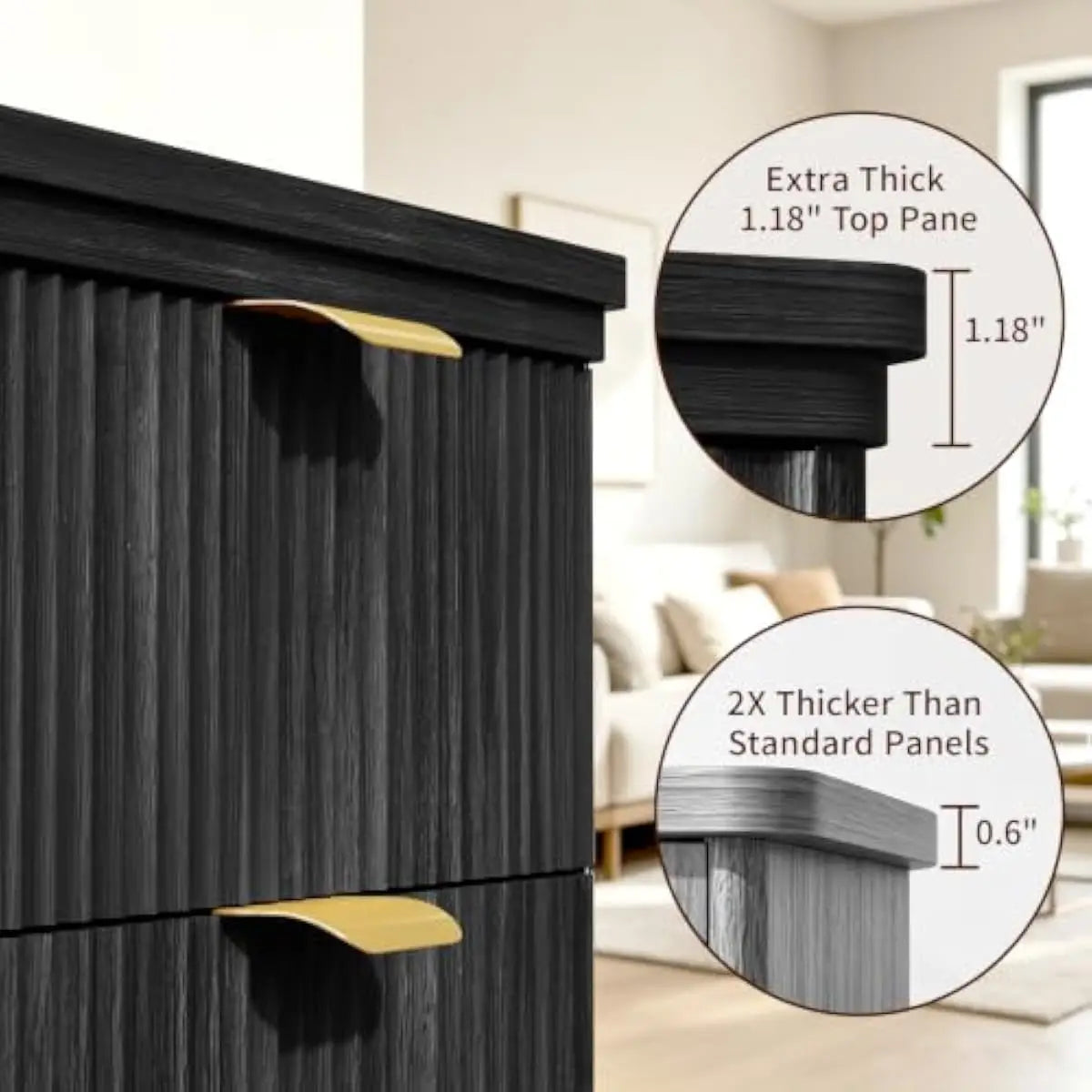 Scratch Resistant Pet Food Storage Cabinet With Dual Bowl Station