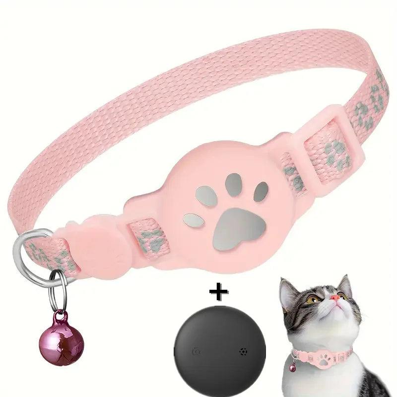 Reflective AirTag Cat Collar With Quick Release Buckle For Cats