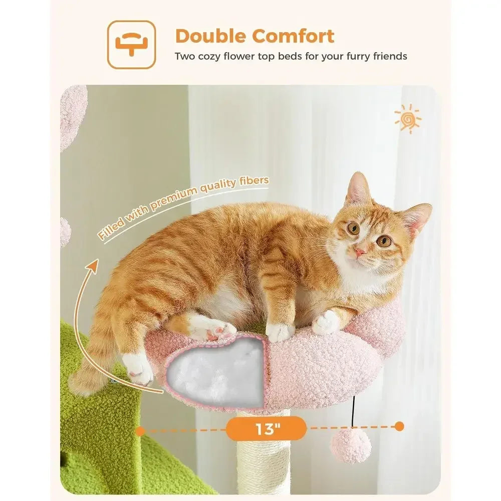 Premium Cat Climbing Tower With Scratching Posts And Hammock