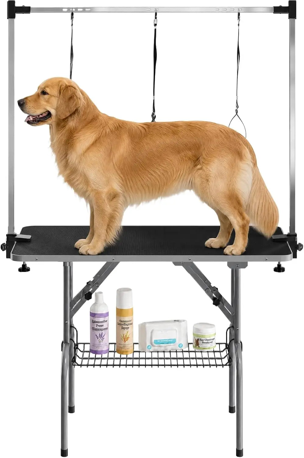 Garvee Professional Foldable Dog Grooming Table With Adjustable Arm
