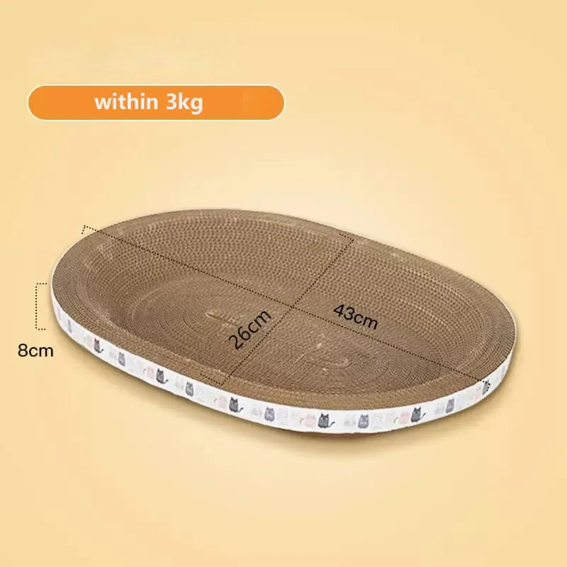 Corrugated Cat Scratching Post With Catnip And Sofa Guard