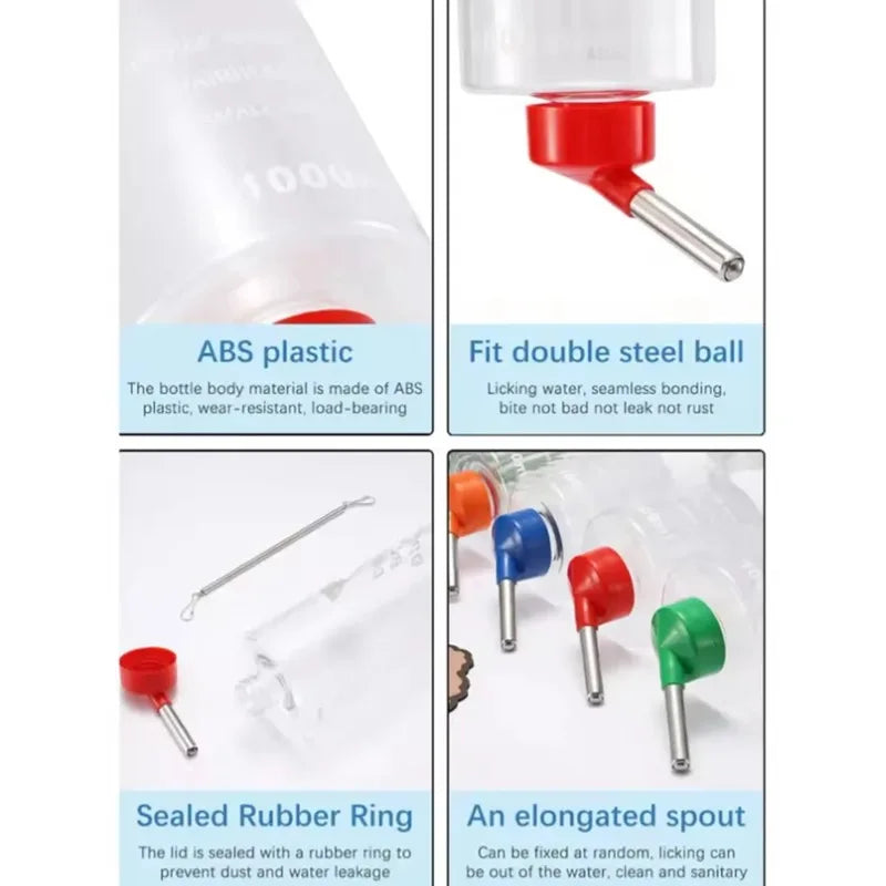 Large Capacity Hanging Water Dispenser For Small Pets And Rabbits