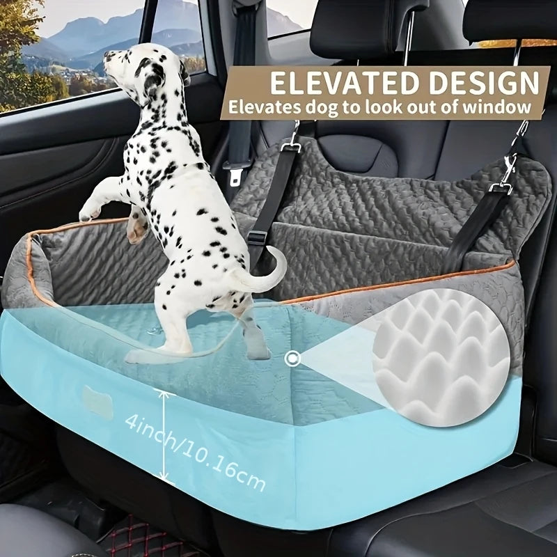 Memory Foam Dog Car Seat Booster Cushion With Thick Padding