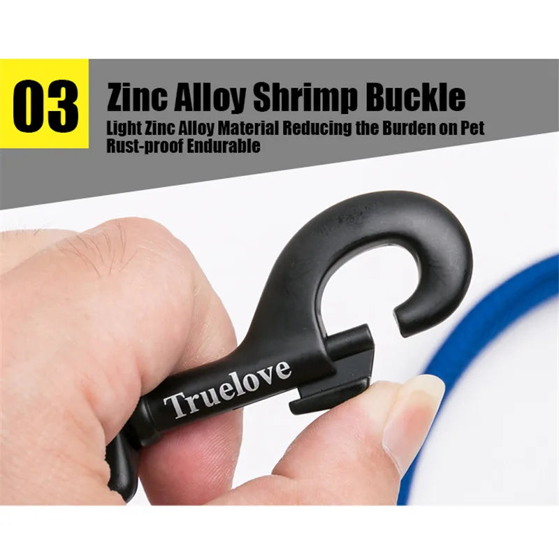 Truelove Reflective Padded Nylon Pet Dog Leash With Quick Release