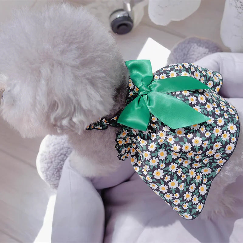 Summer Sleeveless Flower Design Cat And Dog Princess Dress