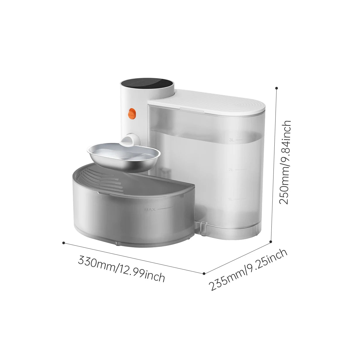 Petgravity Automatic Purifying Stainless Steel Pet Water Dispenser