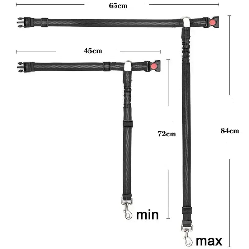 Dual Purpose Dog Harness Leash With Car Seat Belt Safety Clip