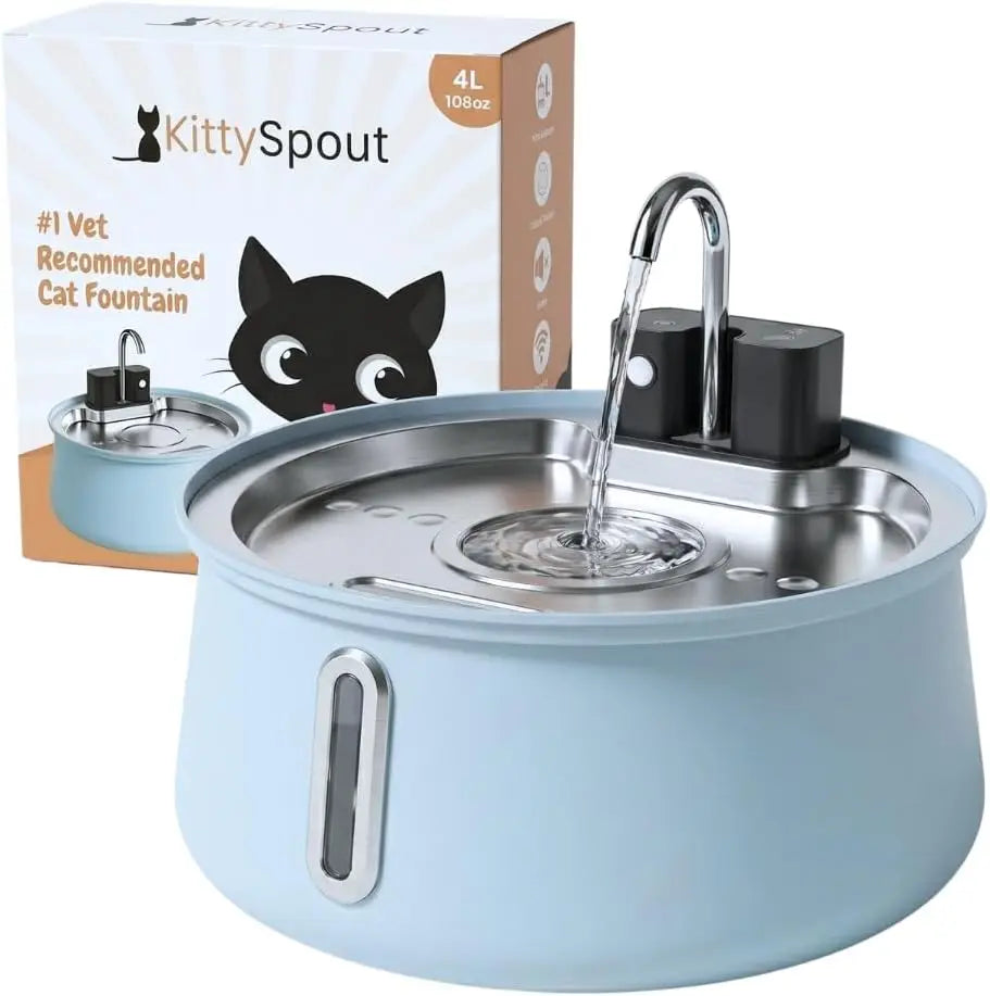 KittySpout Stainless Steel Wireless Cat Water Fountain