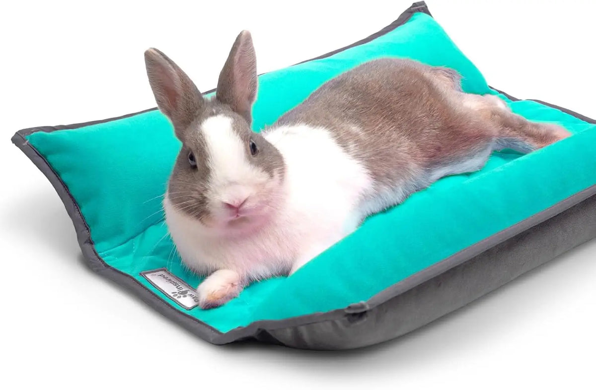 Plush Snuggle Bunny Bolster Bed for Rabbits Ferrets Guinea Pigs