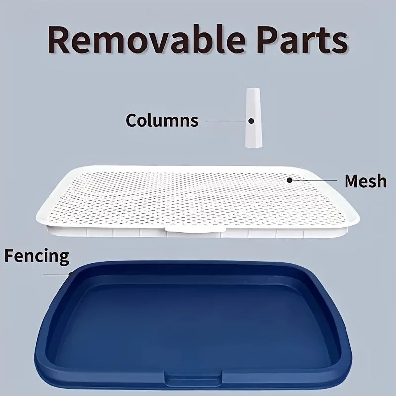Reusable Dog Indoor Potty Tray With Removable Plastic Grid