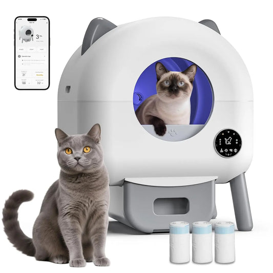 Automatic Smart Self Cleaning Cat Litter Box With App Control