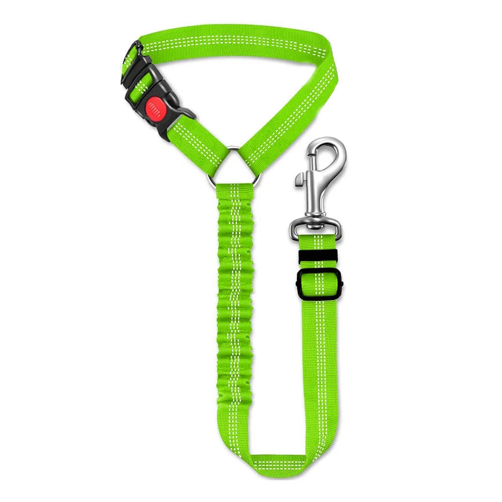 Adjustable Reflective Nylon Pet Car Safety Seat Belt And Leash