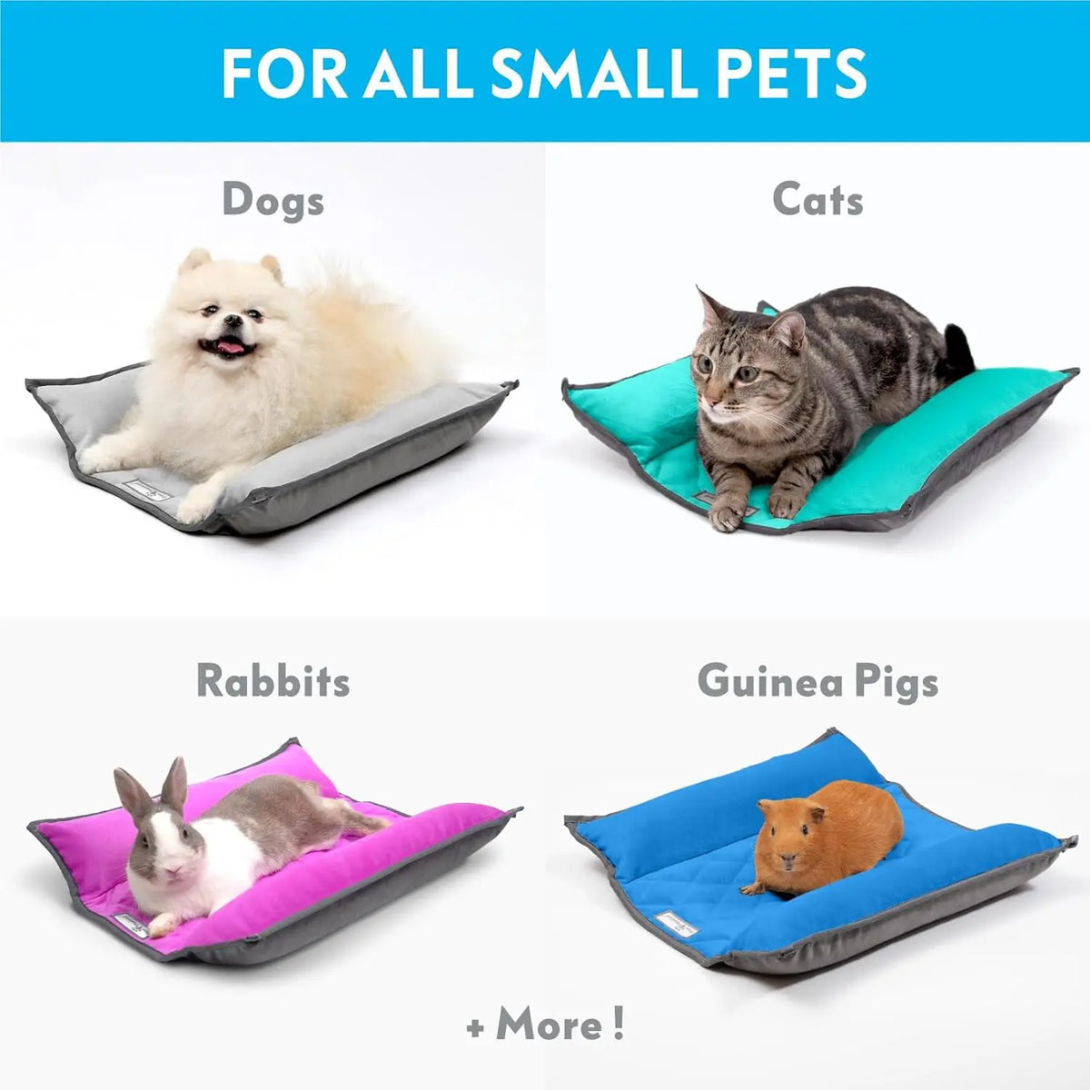 Plush Snuggle Bunny Bolster Bed for Rabbits Ferrets Guinea Pigs