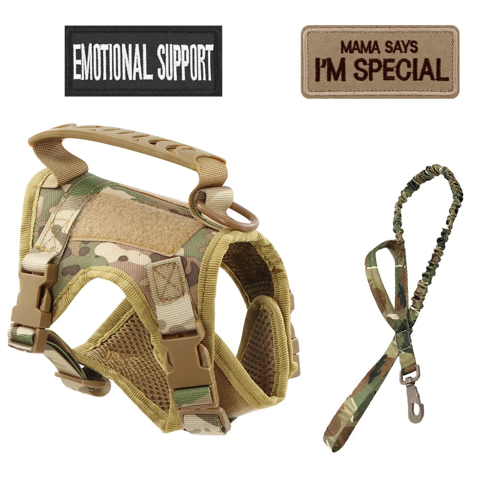 Comfortable Nylon Tactical Cat And Dog Harness With Quick Release