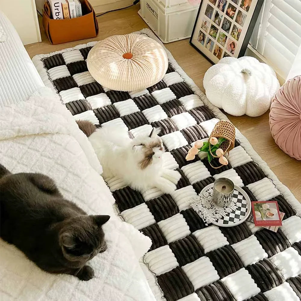 CWV Warm Anti Slip Coral Fleece Dog Bed Cushion Cover