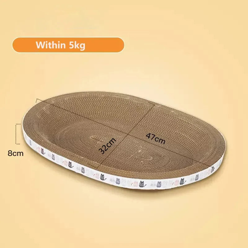 Corrugated Cat Scratching Post With Catnip And Sofa Guard