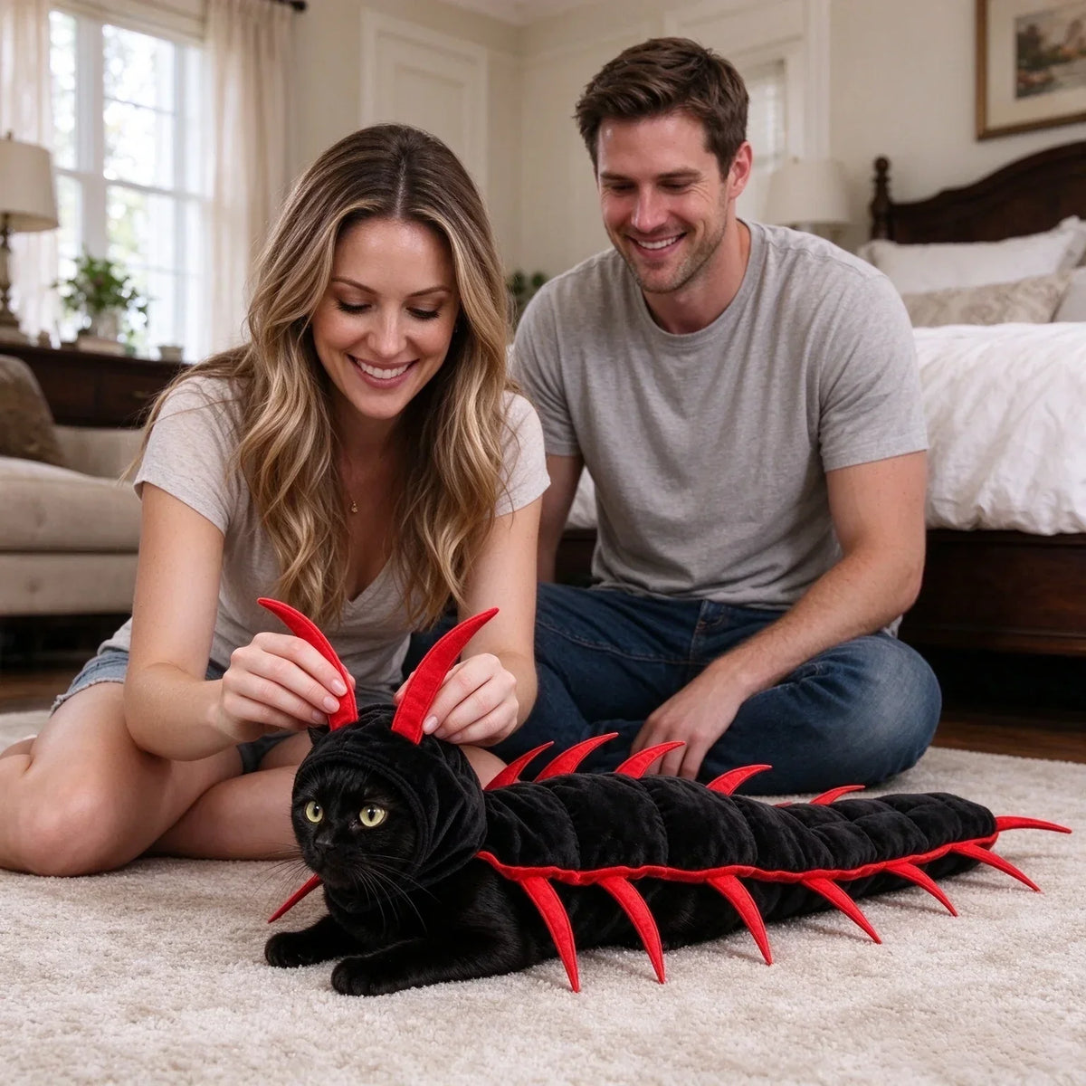 Spooky Centipede Cat Costume For Halloween Pet Outfits