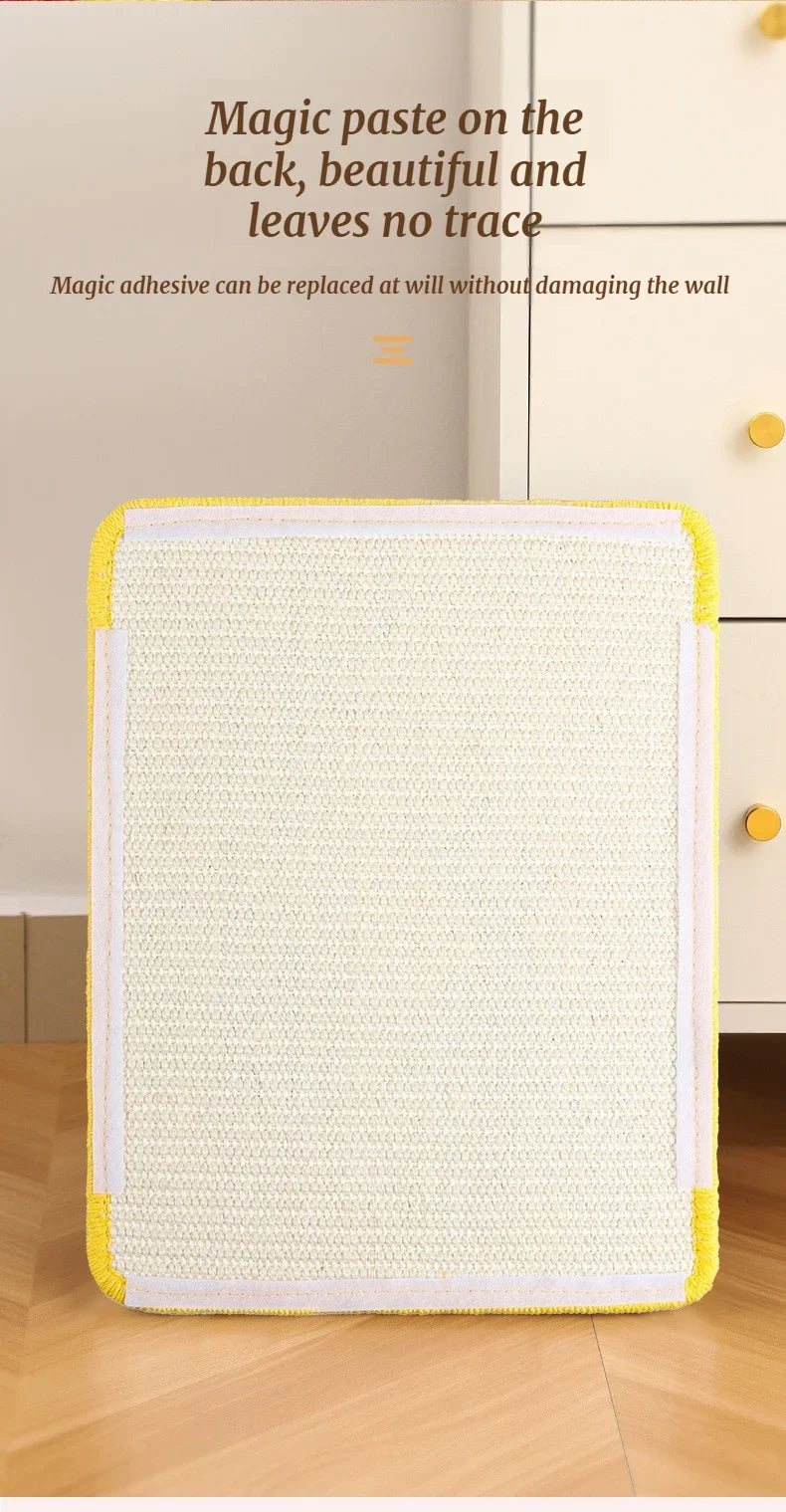 Wall Mounted Sisal Cat Scratch Pad Decompression Toy Board