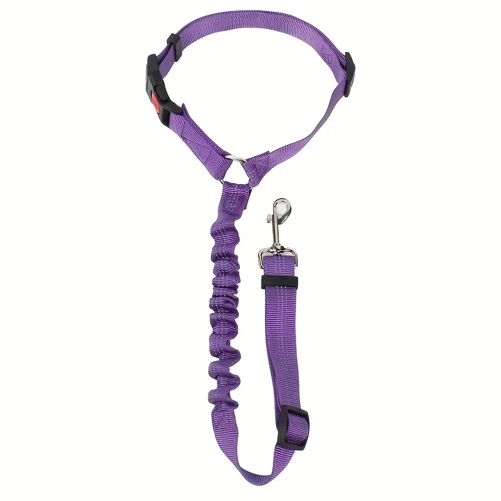 Dual Purpose Dog Harness Leash With Car Seat Belt Safety Clip