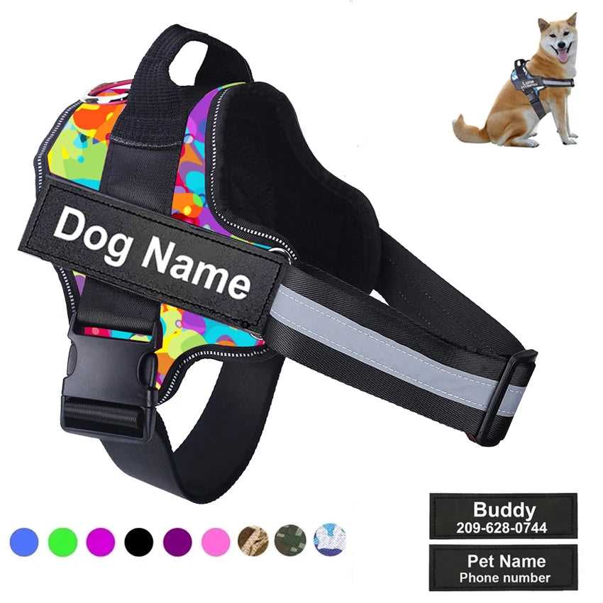 Bolux Adjustable Reflective No Pull Pet Dog Harness Vest