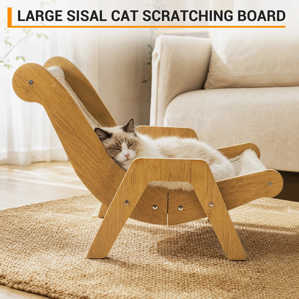 GAOMON Spliced Jute and Sisal Cat Lounger Scratcher Chair