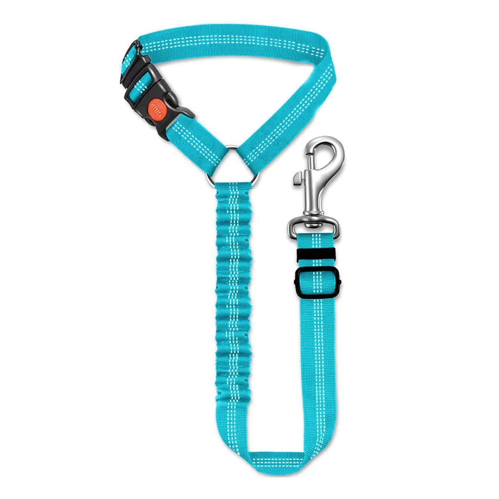 Adjustable Reflective Nylon Pet Car Safety Seat Belt And Leash