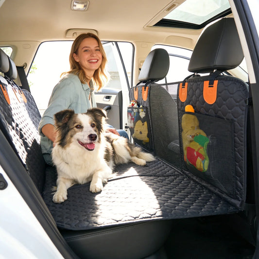 Bingopaw Heavy Duty Dog Car Backseat Protector Cover With Pockets