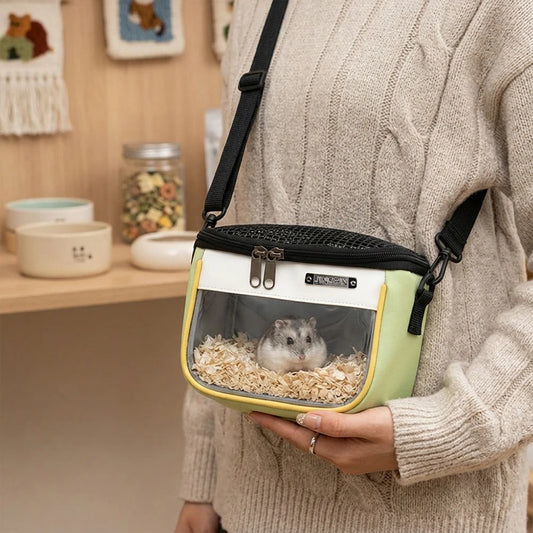 Portable Pet Travel Carrier With Breathable Mesh And Clear Window