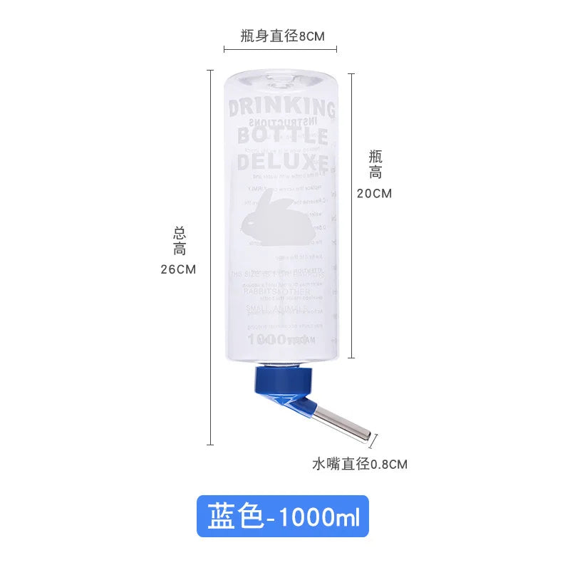Large Capacity Hanging Pet Water Bottle For Small Animals