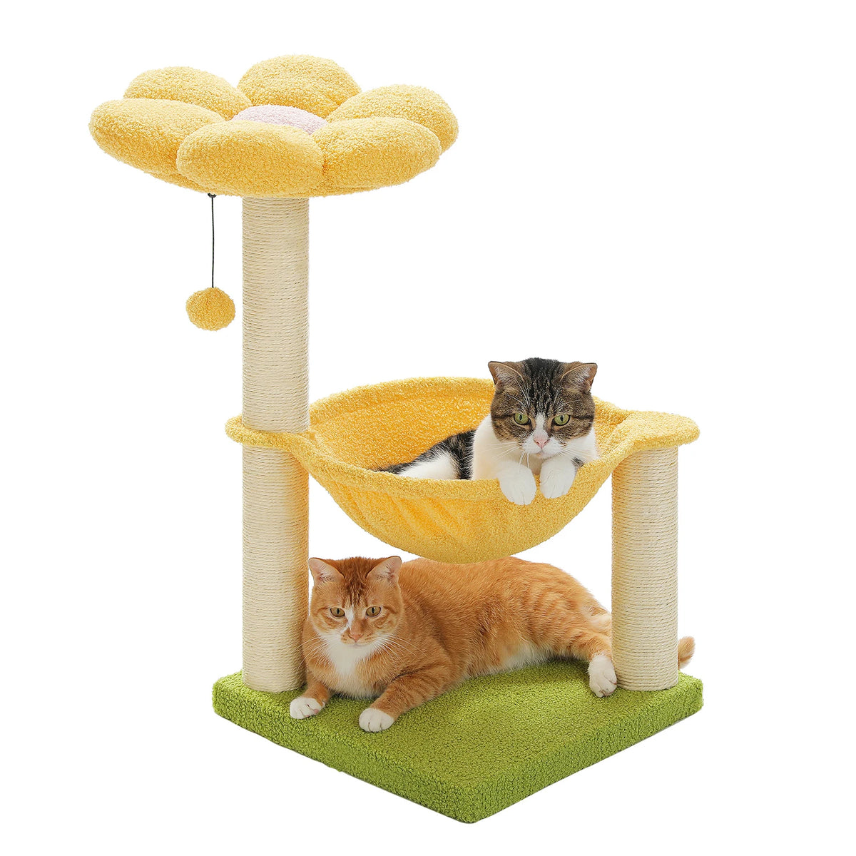 PAWZ Road Flower Cat Scratcher With Sisal Rope And Hammock