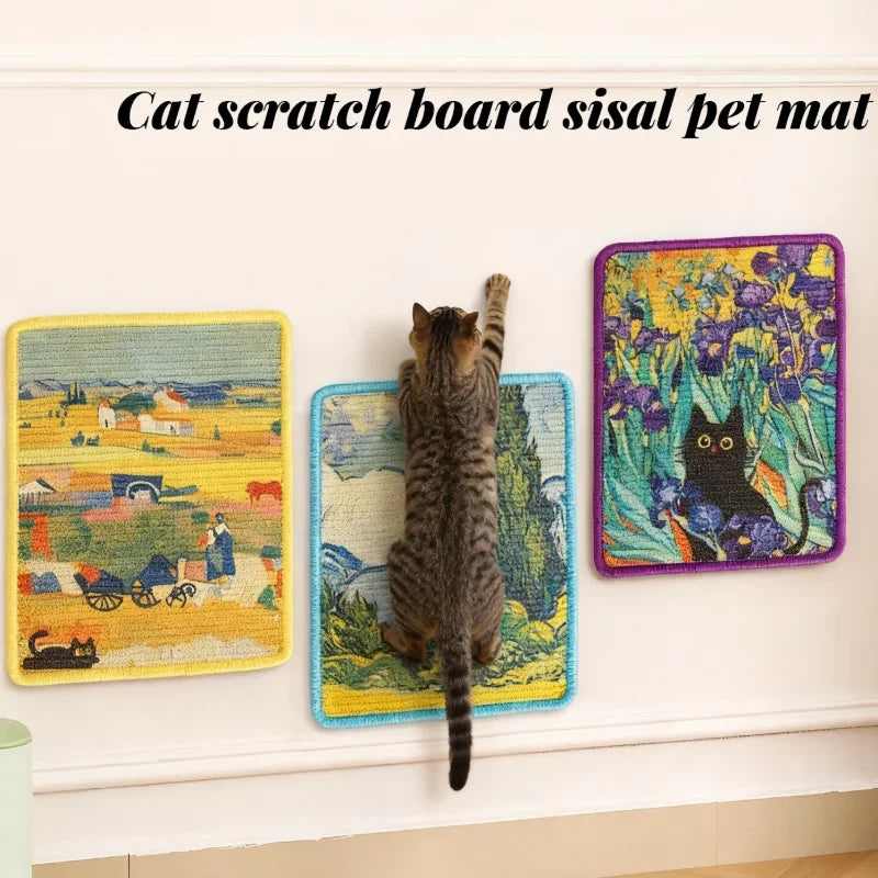 Durable Wall Mounted Cat Scratching Pad For Household Pets