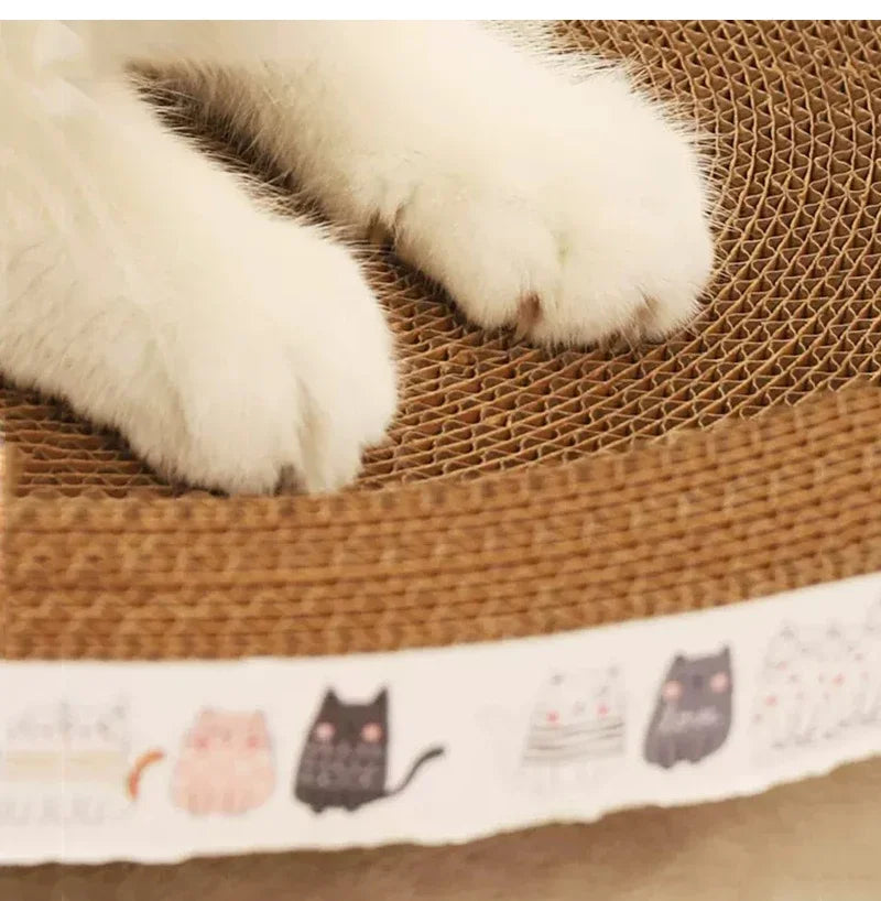 Corrugated Cat Scratching Post With Catnip And Sofa Guard