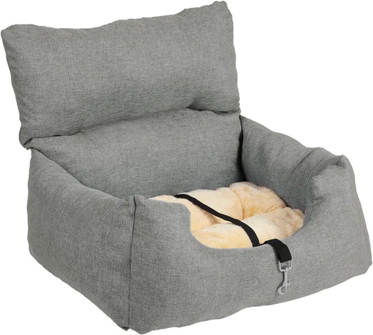 HiMiss Elevated Dog Booster Car Seat With Safety Tether